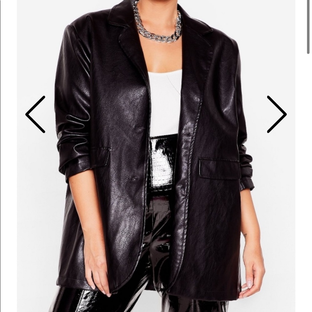 Nasty Gal Leather Blazer